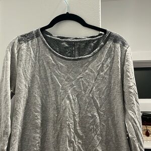 Madewell Long Sleeve Tee two tone gray